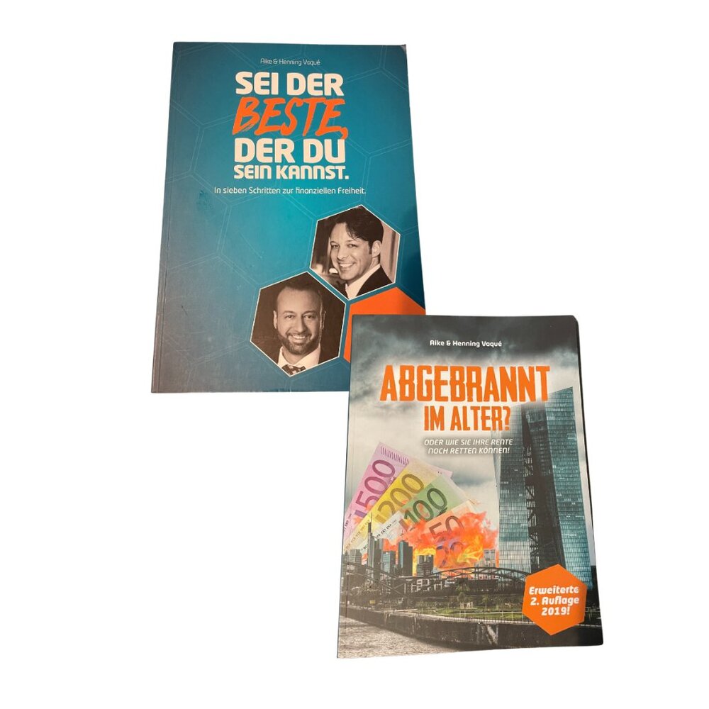 📚 Set of 2 Financial Advice Books – Aike & Henning Vaque 📚